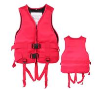 Gilet de Sauvetage en Néoprène pour Adultes et Enfants Veste de Flottaison Ajustable pour Natation Kajak Navigation et Sports Nautiques(Red,XL)