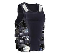 Gilet de Sauvetage for Adultes, Gilet de Sauvetage en néoprène, Gilet de Sauvetage for Sports Nautiques, for Kayak, plongée avec Tuba et pédalo(Black,XL)