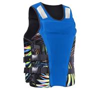 Gilet de Sauvetage for Adultes, Gilet de Sauvetage en néoprène, Gilet de Sauvetage for Sports Nautiques, for Kayak, plongée avec Tuba et pédalo(Blue,S)
