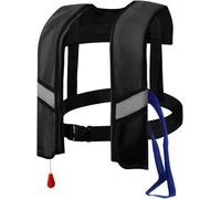 Gilet de sauvetage , gilet de sauvetage gonflable automatique, avec bandes réfléchissantes et sifflet, adapté au kayak, au canotage, à la natation adultes et enfants, pesant au maximum 150 kg.