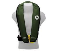 Gilet de Sauvetage Gonflable Automatique 170 N Essential - sans Harnais - Sécurité Marine ISO 12402-3 - Flottabilité 170 N - Noir - Sifflet de Signalisation & D-Ring - Orange Marine (Vert)