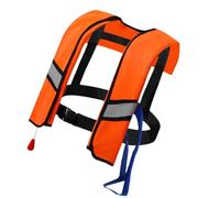 Gilet de sauvetage léger pour adultes - Appareils de flottaison personnels réfléchissants en nylon à gonflage automatique pour planche à pagaie, kayak, bateau, plongée avec tuba, femmes et hommes