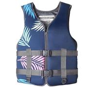 Gilet de Sauvetage pour Adulte À Haute Flottabilité avec Poches Zippées Ajustable Idéal pour Káyak Navigation Natation et Sports Nautiques(Blue,M)