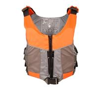 Gilet de Sauvetage pour Adulte À Haute Flottabilité Réglable Idéal pour Káyak Rafting Traversée de Rivières et Sports Nautiques(Orange,L)