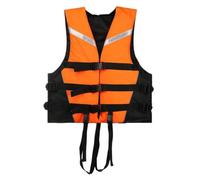 Gilet de Sauvetage pour Adulte À Haute Flottabilité Veste de Flottaison Réglable pour Plaisance Dérive Pêche en Mer Natation(Orange,S)