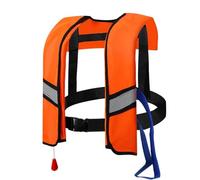 Gilet de Sauvetage pour Adulte Gonflable 150N À Gonflage Automatique Boucle Ajustable Idéal pour Navigation Surf Natation et Sécurité Nautique(B)