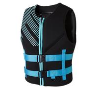 Gilet de Sauvetage pour Adulte Réglable en Néoprène Respirant Idéal pour Káyak Surf Natation et Sports Nautiques(Blue,XL)