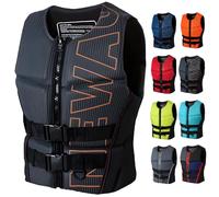 Gilet de Sauvetage pour Adultes Enfants À Ajustable en Néoprène Veste de Flottaison pour Kayak Plaisance Surf Sports Nautiques(Grey,XL)