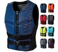 Gilet de Sauvetage pour Adultes et Enfants Veste de Flottaison Ajustable en Néoprène pour Kayak Navigation Surf Sports Nautiques(NavyBlue,3XL)