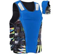 Gilet De Sauvetage pour Adultes Jeunes, Gilet De Flottabilité Réglable avec Sifflet, Sac D'hydratation Et Poches en Filet, pour Le Kayak, Le Paddleboard, La Pêche (A L)