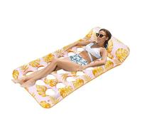 Gilet de sauvetage pour adultes, radeau pliable gonflable avec flamme intégrée pour se détendre - piscine radeau activités d'été équipement de plage pour femmes et hommes