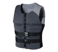 Gilet de Sauvetage pour Adultes Sports Nautiques Gilet De Sauvetage Haute Flottabilité Gilet De Bateau À Moto Pêche Gilet De Sauvetage, Gris 4, XL