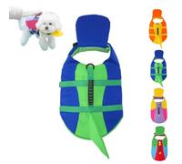Gilet De Sauvetage pour Chien avec Mentonnière Intégrée (#B,Medium) | Gilet de sauvetage ajustable pour chien avec mentonnière intégrée, haute flottabilité, idéal pour piscine et lac en été