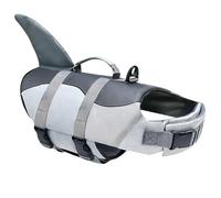 Gilet de Sauvetage pour Chien, Gilet de flottaison pour Animal, Gris avec aileron de Requin, pour Les baignades d’été, Aide Votre Chien à Rester à l’aise dans l’Eau