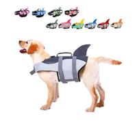 Gilet de Sauvetage pour Chien, Gilet de Sauvetage pour pour Petit, Moyen et Grand Chien avec poignée et réfléchissant, avec Une Bonne flottabilité, pour Piscine, Plage et Bateau Gris XS