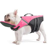 Gilet de sauvetage pour chien, gilet de sécurité Ripstop avec détails réfléchissants, flotteur de cou amovible, poignée de sauvetage (M)