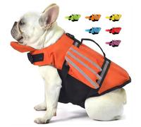 Gilet de Sauvetage pour Chien, Maillot de Bain et Grand Moyenne Petite Chien avec poignée et Réfléchissant, pour Piscine, Plage et Bateau Orange XS
