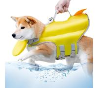 Gilet de sauvetage pour chien pour nager, gilet de sauvetage pour chien, maillot de bain réglable avec flotteur pour le cou, avec