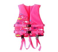Gilet de Sauvetage pour Enfants 2-10 Ans Ajustable en Néoprène Idéal pour Apprendre À Nager Piscine Plage et Jeux Aquatiques(Hot Pink)