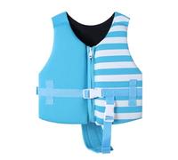 Gilet de Sauvetage pour Enfants 2-10 Ans Ajustable en Néoprène Idéal pour Apprendre À Nager Piscine Plage et Jeux Aquatiques(Sky Blue,XXL)