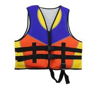 Gilet de Sauvetage pour Enfants 2-10 Ans Ajustable en Néoprène Idéal pour Apprendre À Nager Piscine Plage et Jeux Aquatiques(Orange,4-6Years)