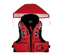 Gilet de sauvetage pour homme et femme pour la pêche en mer, poche amovible, pour surf, natation, pêche sur rocher, rouge, XXL