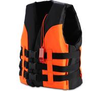 Gilet de sauvetage pour nager, faire du bateau, veste d'aide à la flottaison avec sifflet, orange, pour enfants de 2-4 ans