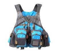 Gilet de Sauvetage pour Pêche, Aide à la Flottabilité Veste de Natation Kayak Voile Bateau - Gilet de Sauvetage Adulte Ajustable Respirant Hommes Femmes(Sea Blue,with Foam)