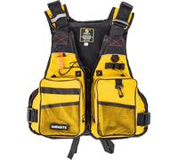 Gilet de Sauvetage pour Pêche en Plein Air Gilet de Flottaison Réglable pour Adultes Veste de Natation À Multiples Poches pour Kayak Plaisance Natation Sports Nautiques(Yellow)