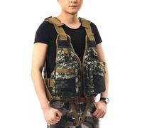 Gilet de Sauvetage pour Sports Aquatiques avec Sangles Croisées Mousse Amovible Veste de Flottaison pour Pêche Rafting Kayak(Green)