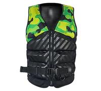 Gilet de Sauvetage réglable, Dispositif de flottaison Universel for Adultes, Aide à la flottabilité for la Navigation, la pêche et la Natation(Green,S)