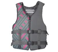 Gilet de Sauvetage réglable for Adultes, Gilet d'aide à la flottabilité en néoprène, VFI léger avec Fermeture éclair de sécurité, for Kayak, Bateau et pêche(Grey,L)