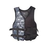 Gilet de Sauvetage Universel pour Adulte Gilet de Flottaison Haute Flottabilité avec Fermeture Éclair pour Kajak Surf Natation et Sports Nautiques(Black,XXL)