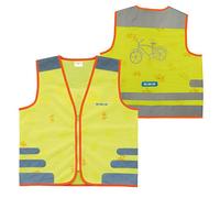 Gilet de sécurité enfant à vélo jaune réfléchissant Nutty Wowow ( Jaune avec motifs / L )