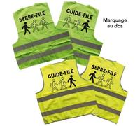 Gilet de sécurité fluorescent - SIGNALETIQUE.BIZ FRANCE - GUIDE-FILE et SERRE-FILER - Jaune fluo - Taille L
