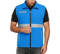 Gilet De Sécurité Haute Visibilité - Gilet De Securite Reflechissant Avec Poches Executive Manager Workwear Gilets Orange Securite Grande Taille Pour Travail, Peche, Jogging, Cyclisme - Unisexe