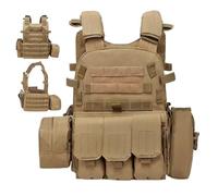 Gilet de sécurité, plusieurs poches réglables, équipement et équipement d'airsoft, pour simulation, paintball, entraînement, chasse, cosplay, jeu de rôle, combat