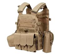 Gilet de sécurité | Plusieurs poches réglables | Gilet de sécurité pour simulation, paintball, entraînement, chasse, cosplay, jeu de rôle, combat
