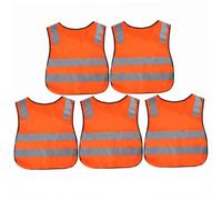 Gilet de sécurité pour enfants, gilet haute visibilité 5 pièces, orange