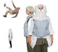 Gilet de sécurité pour personnes âgées avec airbag à déploiement ultrarapide (0,08 seconde), étanche, protégeant les hanches et la tête des personnes âgées.(Blue-gray,S)