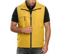 Gilet De Securite Reflechissant Avec Poches - Gilet De Sécurité Haute Visibilité Double Bande Réfléchissantes Gilets Fluorescent De Sécurité Grande Taille Respirante Pour Travail, Peche, Moto,Unisexe