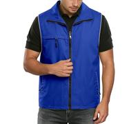 Gilet De Securite Reflechissant Avec Poches - Gilet De Sécurité Haute Visibilité Double Bande Réfléchissantes Gilets Fluorescent De Sécurité Grande Taille Respirante Pour Travail, Peche, Moto,Unisexe