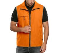 Gilet De Securite Reflechissant Avec Poches - Gilet De Sécurité Haute Visibilité Double Bande Réfléchissantes Gilets Fluorescent De Sécurité Grande Taille Respirante Pour Travail, Peche, Moto,Unisexe