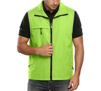 Gilet De Securite Reflechissant Avec Poches - Gilet De Sécurité Haute Visibilité Double Bande Réfléchissantes Gilets Fluorescent De Sécurité Grande Taille Respirante Pour Travail, Peche, Moto,Unisexe