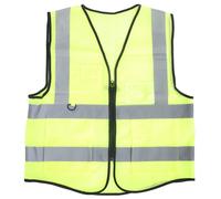 Gilet De SéCurité RéFléChissant, Haute Visibilité, Multi-Poches, Bandes RéFléChissantes Double Ton, Fermeture éClair Respirante, Gilet De Travail Avant