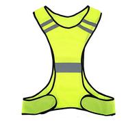 Gilet de Sécurité Réfléchissant Haute Visibilité, Ultra Fin et Respirant, pour Moto, Vélo, Course, Jogging et Travailleurs, Jaune