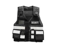 Gilet de sécurité tactique haute visibilité en maille de polyester avec bord en nylon, taille réglable, plusieurs poches, bande réfléchissante 3M, clips pour caméra