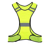 Gilet de Sécurité Veste Réfléchissant Haute Visibilité de 200M au Soir avec Poches pour Course à Pied Cyclisme Jogging