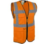 Gilet de signalisation Polyester Multi-poches orange fluo - SINGER - GARO M
