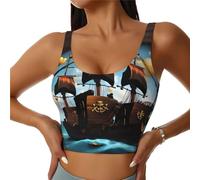 Gilet de sport pour femme Motif bateau pirate MSRHIUEF imprimé doux, confortable, léger et respirant, Noir/blanc, M